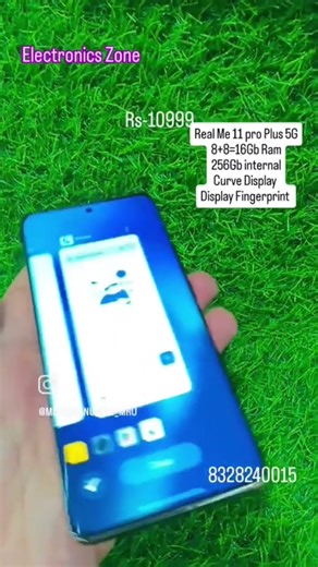 Real Me 11 pro plus 5G8+8=16Gb256 GB Internal Display Fingerprint Curve Display Rs-10999