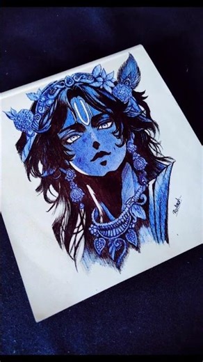 Krishna Art That Brings Peace ✨| How to Draw Shree krishna | #drawing #art #shreekrishna #shorts