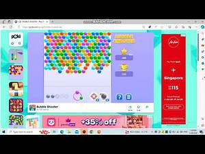 Playing Poki's Bubble Shooter(28/5/2024)