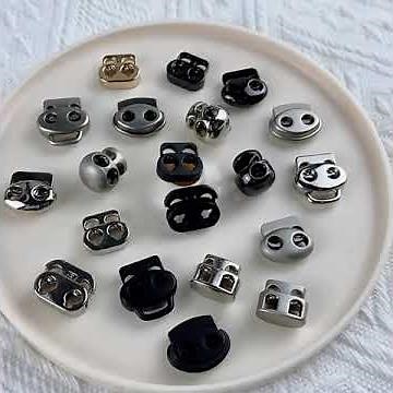 Cord Locks Spring Toggle Stopper Double Hole Cord Locks for Drawstring Clothing, Shoelaces Backpack