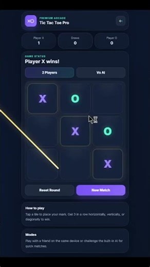 JavaScript project-8: Tic tac toe game