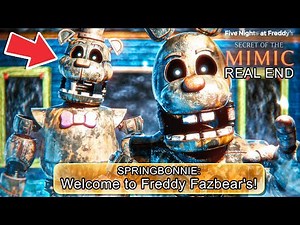 FNAF Secret of the Mimic END: FINDING the PROTOTYPE SPRINGLOCK SUITS & FNAF 1 PIZZERIA!