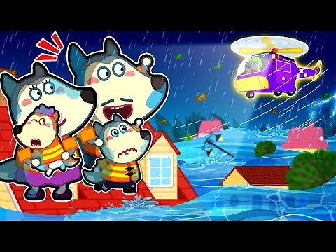 Familia Wolfoo Español |APRENDA SOBRE EL CLIMA Y LOS DESASTRES NATURALES CON WOLFOO-Dibujos Animados