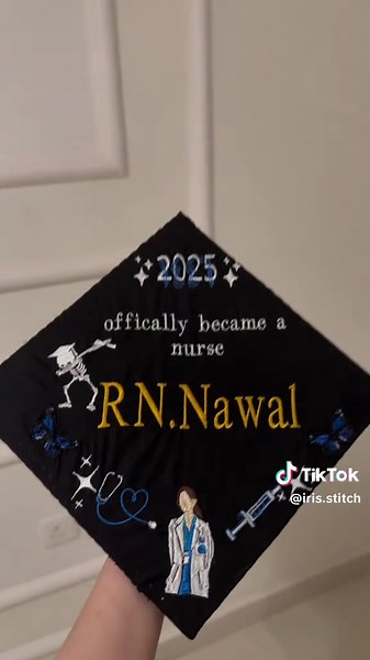 ‏🦋❤️🪡 #قبعات_تطريز #سينيور_2025 #خريجات_2025 #تطريز #قبعات_قليتر