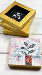 8.9K views · 1.5K reactions | I was inspired to create a collection of gilded mixed media affirmation collages to give as gifts this holiday season. I want to thank @cheiron for her lessons and for an amazing Fodder School 5 project this month! ️ Fodder School has been an incredible source of inspiration and creativity for me over the years, and I am grateful to be part of it. 勺 #decemberfodderschool5 #giftideas #mixedmedia | Karen Elaine | Facebook