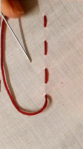 Running Stitch for Beginners ✨!!#handembroidery #shorts #viral