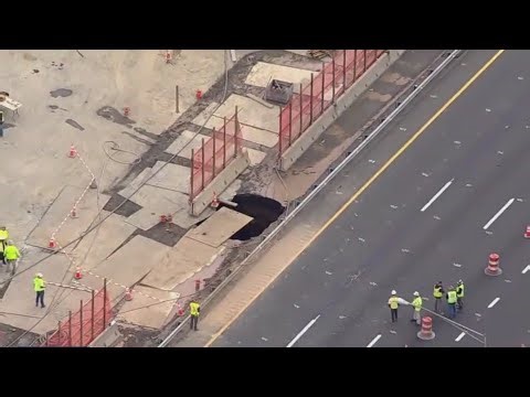 Massive sinkhole shuts down I-80 in NJ