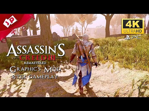 Assassin's Creed 3 Remastered 4K Ray Tracing Graphics Mod Gameplay - RTGI 2023