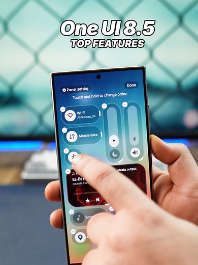 One UI 8.5 is finally here — and it’s packed with upgrades! 🚀 New animations, smarter UI, better customization and Galaxy AI improvements… Samsung really delivered this time. Which feature is your favorite? 👇🔥 #OneUI85 #OneUI #SamsungUpdate #GalaxyAI #SamsungGalaxy #S24Ultra #TechUpdate #AndroidUpdates #SamsungFeatures #TechReels #MobileTech #NewUpdate #SamsungOneUI #TopFeatures #Smartphones