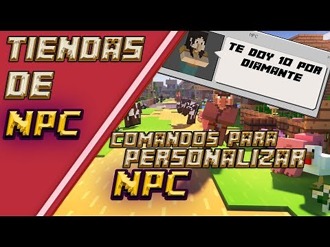 Como Hacer Tiendas Con NPC y Como personalizar NPC en Minecraft | MCPE/Bedrock Comandos