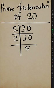 Prime Factors of 20 l Prime Factorization of 20