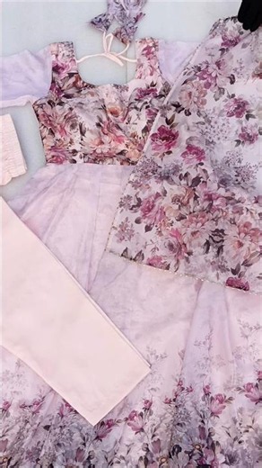 Pure Soft Georgette Anarkali Suit Set With Organza Dupatta