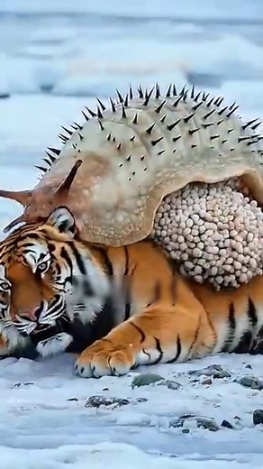 Tiger Trapped Under Giant Slug ParasiteRescue Turns Critical #shorts #animalrescue #animals #reels | EarthLife Media World Voices