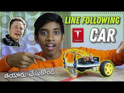 Line Following Car | Arduino Project | Telugu Experiments | In Telugu | How To Make