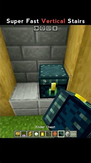 Super Fast Vertical Stairs #minecraft #shorts