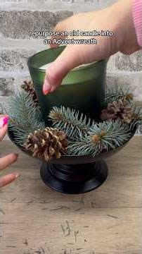 Budget Advent Wreath DIY | Repurposing Old Candles 🕯️♻️