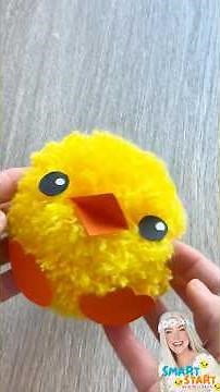 🐣 Fluffy Pom-Pom Chick Craft! DIY Easter Yarn Chick | Easy Kids Craft with Miss Daisy 🎨