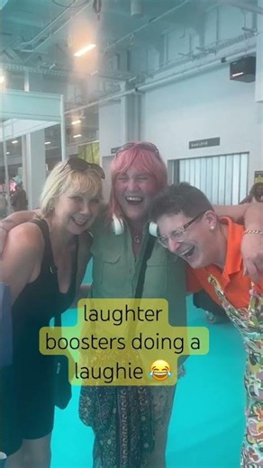 Laughie with laughter boosters releasing stress quickly - venue Mind Body Spirit Olympia