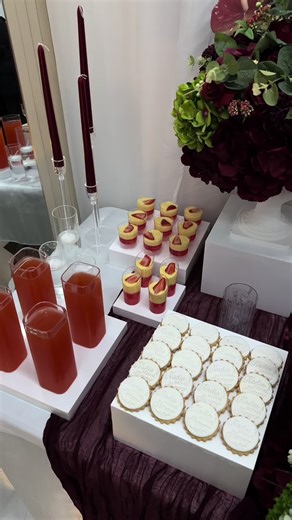 Stunning Red and Green Bridal Shower Dessert Table