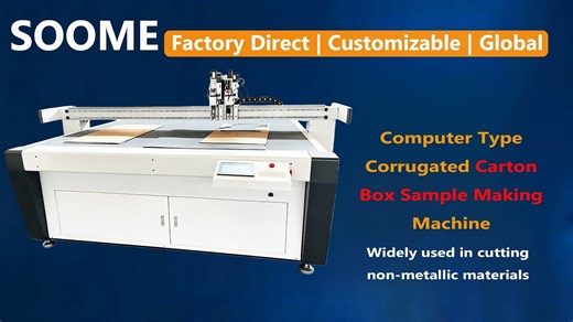 Corrugated carton box sample making machine