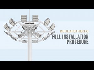 🛠️ GoldenBright – Professional Installation with High Mast Lighting