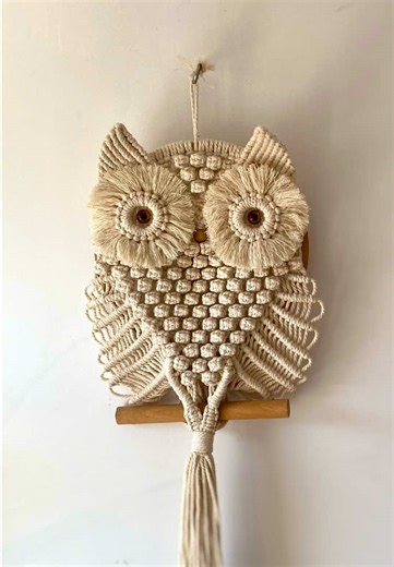 Macrame Snow Owl 🦉 ❄️ #macrame #owl