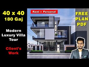 40x40 House Design Villa | 3D Walkthrough | Split Terrace garden | Home decorating ideas | Home Tour