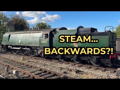 Steam Rarity! 34072 “257 Squadron” Arrives Tender-First at North Weald