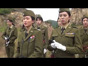 Chinese villainess in high heel knee boots get death and strangle by gun