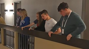 Hundreds Of Students Sing The Star-Spangled Banner In Louisville Hotel