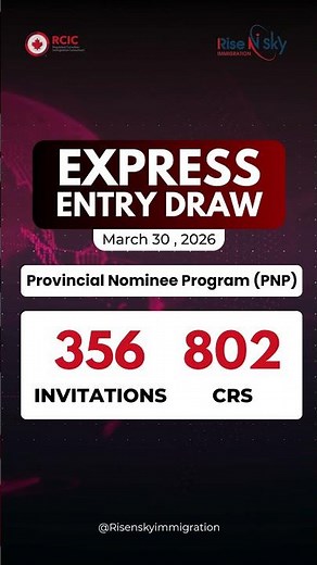 🚨 Express Entry PNP Draw – March 30, 2026 🇨🇦 | 356 ITAs Issued | CRS 802