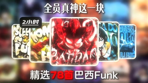 精选78首巴西Funk大串烧，热门冷门的全都有！