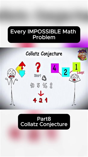 Every IMPOSSIBLE Math Problem: Part8, Collatz Conjecture #explain #trending #viral #tiktok