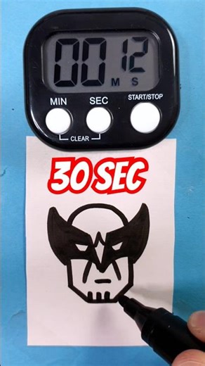 Wolverine drawing in 30 sec CHALLENGE