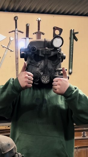 REAL LIFE POWER ARMOR! #fyp #fallout #powerarmor #welding #cosplay #falloutcosplay