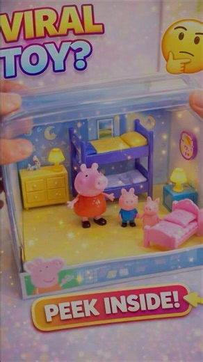 Peppa Bedroom Set 😍❤️#asmr #toys #toyunboxing #ytshorts #peppapig #peppabedroomset #trending