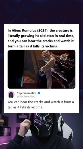 Alien Romulus 2024 Creature Is Growing Its Skeleton In Real Time and Forming a Tail