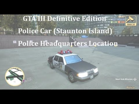 GTA III : Definitive Edition - Police Car (Staunton Island) Police Headquarters Location