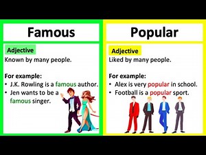 FAMOUS vs POPULAR 🤔 | What's the difference? | Learn with examples