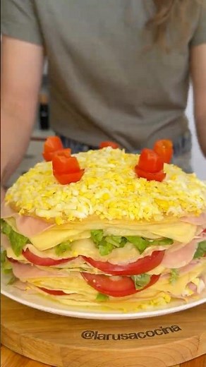 TORRE DE PANQUEQUES #receta #recetas #recetasfaciles