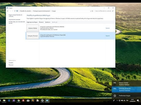 Cambiare la lingua della tastiera su Windows 10
