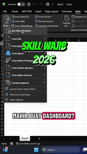 Jangan masuk 2026 dengan cara kerja lama! ✋ Berhenti buat dashboard cara manual yang memenatkan. Rahsia Dashboard 'pro' sebenarnya bermula dengan Power Query. Automatikkan kerja korang sekarang! 🚀. Komen 'NAK' kalau nak saya buat part 2 tutorial Power Query! 👇 #fyp #foryou #tips #powerbi #foryoupage
