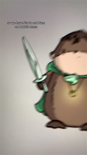 Otter Illustration: Lord of the Rings Bunny Art