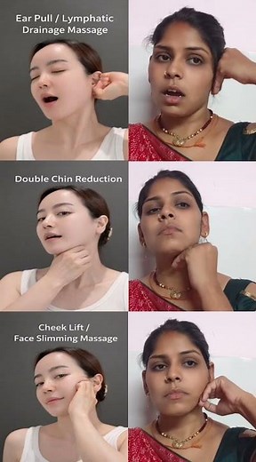 3 Face Yoga Exercises for Jawline & Double Chin Removal | Natural Face Lift at Home (No Surgery)