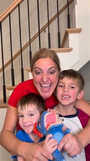 Elena Bloomingdale| Influencer on Instagram: "#ad @toymonster_international Chatter Chompers are plush toys with attitude—cute on the outside but full of noisy, chompy surprises when you squeeze their belly! We were laughing out loud with the boys, just watch how fun! That Dino with funny sound effects is the bomb! Just one thing-Bruce surely has better teeth! Available at @walmart Bring fun home! #ChatterChompers #ToyMonster #Chomp #PushMyBelly #LoudAndProud #toysofinstagram #toddler#toddlerlif