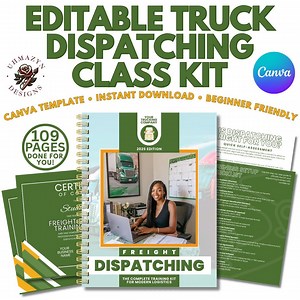 Truck Dispatch Training Workbook: Editable 2025 Guide (PLR/MRR Rights) - Etsy