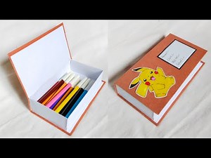 How to make a paper pencil box /make a pencil box /pencil box kaise banaya /pencil case /origami