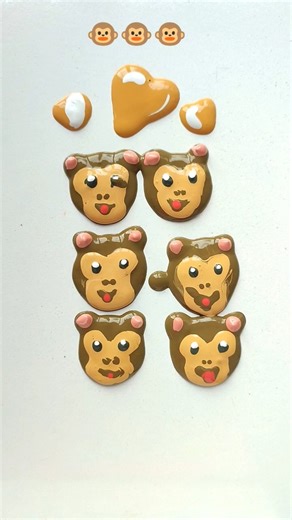 Cute monkey sticker art 🐵✨ | funny faces & happy vibes #monkeyart #stickerdesign #cuteart
