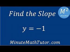 Find the slope: y=-1