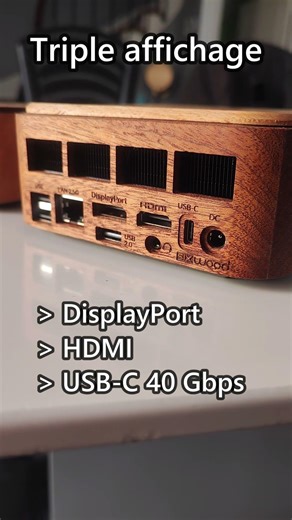 Un mini PC en bois massif haut de gamme avec incrustation